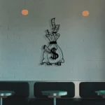 Home Decor Metal Sign Money Bag 1