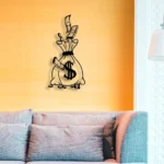 Home Decor Metal Sign Money Bag 1