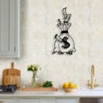 Home Decor Metal Sign Money Bag 1