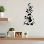 Home Decor Metal Sign Money Bag 1