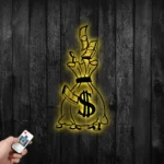 Home Decor Metal Sign Money Bag 1