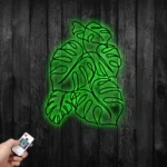 Home Decor Metal Sign Monstera Leaves 1