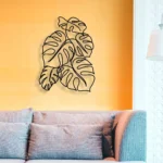 Home Decor Metal Sign Monstera Leaves 1