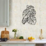 Home Decor Metal Sign Monstera Leaves 1