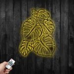 Home Decor Metal Sign Monstera Leaves 1