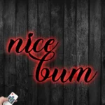 Home Decor Metal Sign Nice Bum 1