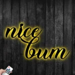 Home Decor Metal Sign Nice Bum 1