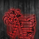 Home Decor Metal Sign Novel Nook Line Art 1