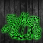 Home Decor Metal Sign Novel With Flower 1