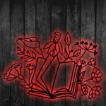 Home Decor Metal Sign Novel With Flower 1
