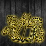 Home Decor Metal Sign Novel With Flower 1