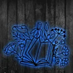 Home Decor Metal Sign Novel With Flower 1