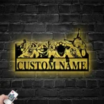 Home Decor Metal Sign Personalized Animal Farmhouse Name 1