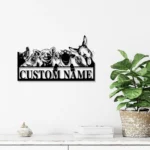Home Decor Metal Sign Personalized Animal Farmhouse Name 1