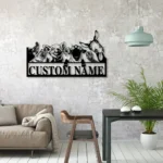 Home Decor Metal Sign Personalized Animal Farmhouse Name 1