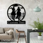 Home Decor Metal Sign Personalized Cowboy Cowgirl Couple 1