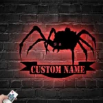 Home Decor Metal Sign Personalized Creepy Spiderweb Name 1