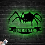 Home Decor Metal Sign Personalized Creepy Spiderweb Name 1