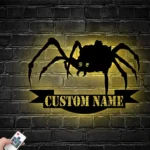 Home Decor Metal Sign Personalized Creepy Spiderweb Name 1