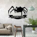 Home Decor Metal Sign Personalized Creepy Spiderweb Name 1