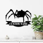 Home Decor Metal Sign Personalized Creepy Spiderweb Name 1