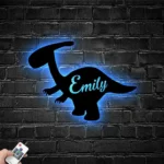 Home Decor Metal Sign Personalized Cute Baby Dinosaur 1