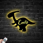 Home Decor Metal Sign Personalized Cute Baby Dinosaur 1