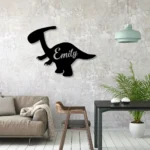 Home Decor Metal Sign Personalized Cute Baby Dinosaur 1