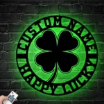 Home Decor Metal Sign Personalized Four Leaves Clover 1