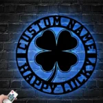 Home Decor Metal Sign Personalized Four Leaves Clover 1