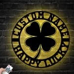 Home Decor Metal Sign Personalized Four Leaves Clover 1