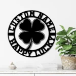 Home Decor Metal Sign Personalized Four Leaves Clover 1