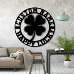Home Decor Metal Sign Personalized Four Leaves Clover 1