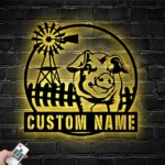 Home Decor Metal Sign Personalized Funny Pig Name 1