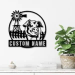 Home Decor Metal Sign Personalized Funny Pig Name 1