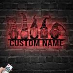 Home Decor Metal Sign Personalized Gnome Lover Name 1