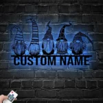 Home Decor Metal Sign Personalized Gnome Lover Name 1
