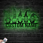 Home Decor Metal Sign Personalized Gnome Lover Name 1