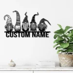 Home Decor Metal Sign Personalized Gnome Lover Name 1