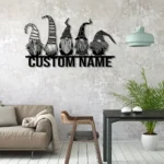 Home Decor Metal Sign Personalized Gnome Lover Name 1