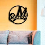 Home Decor Metal Sign Personalized Last Name 1