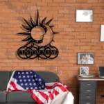 Home Decor Metal Sign Personalized Sun Moon Name 1