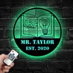 Home Decor Metal Sign Personalized Teacher Name 1