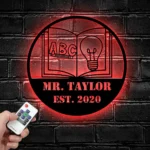 Home Decor Metal Sign Personalized Teacher Name 1