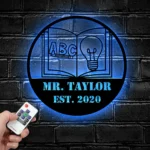 Home Decor Metal Sign Personalized Teacher Name 1