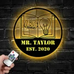 Home Decor Metal Sign Personalized Teacher Name 1