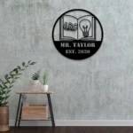 Home Decor Metal Sign Personalized Teacher Name 1