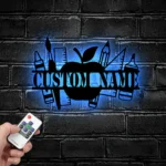 Home Decor Metal Sign Personalized Teacher Split Name 1