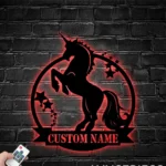 Home Decor Metal Sign Personalized Unicorn Lover 1