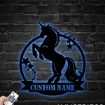 Home Decor Metal Sign Personalized Unicorn Lover 1